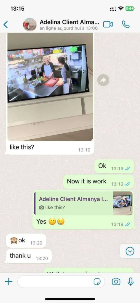 WhatsApp kundchatt skärmdump 4 snabbt svar från support